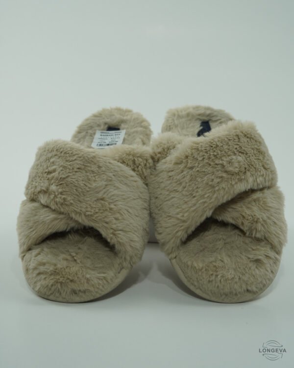 PANTUFLAS RACHAEL ROY 24.5 CM CAFE AFELPADO