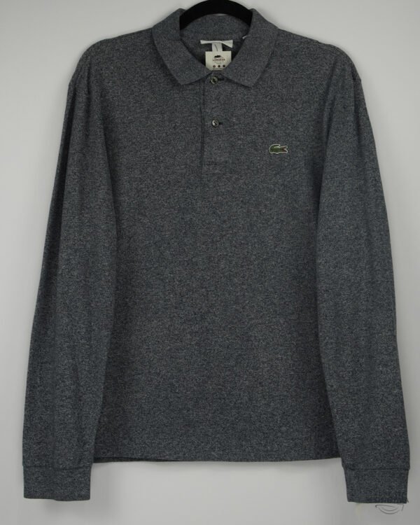 PLAYERA LACOSTE L GRIS JASPEADA