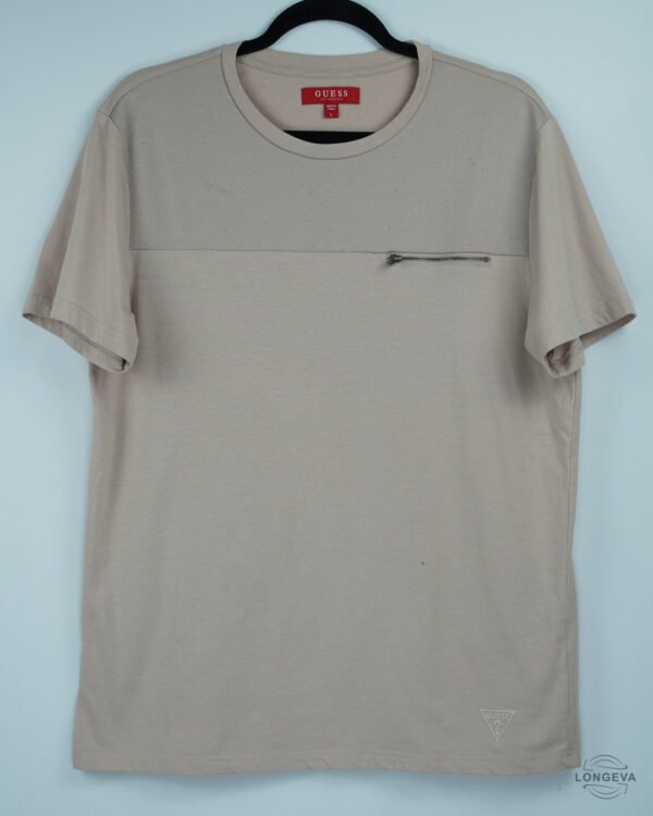PLAYERA GUESS L BEIGE MONOGRAMA