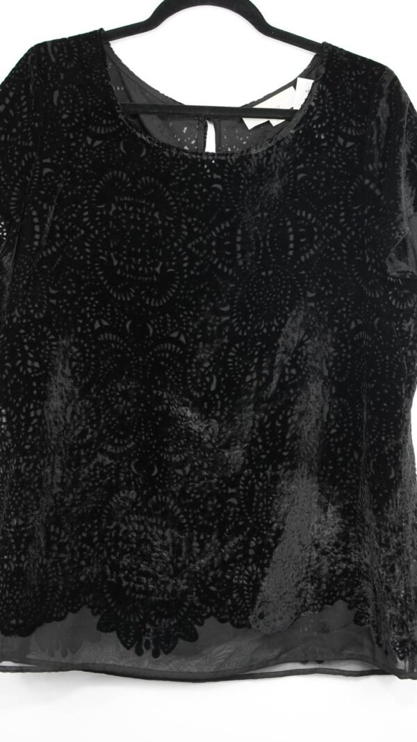 BLUSA LOFT L NEGRO TERCIOPELO