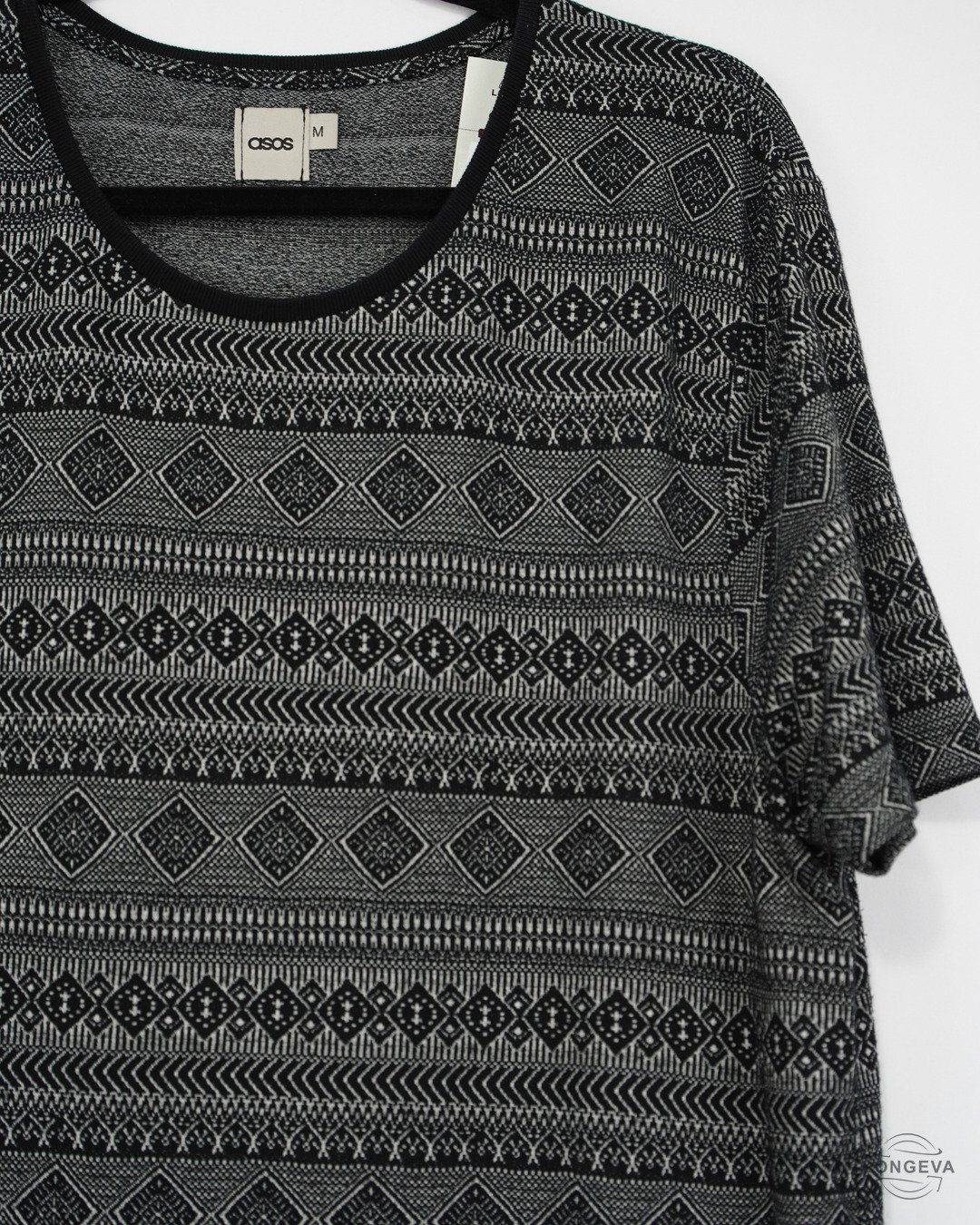 PLAYERA ASOS M NEGRO MONOGRAMA - Image 2