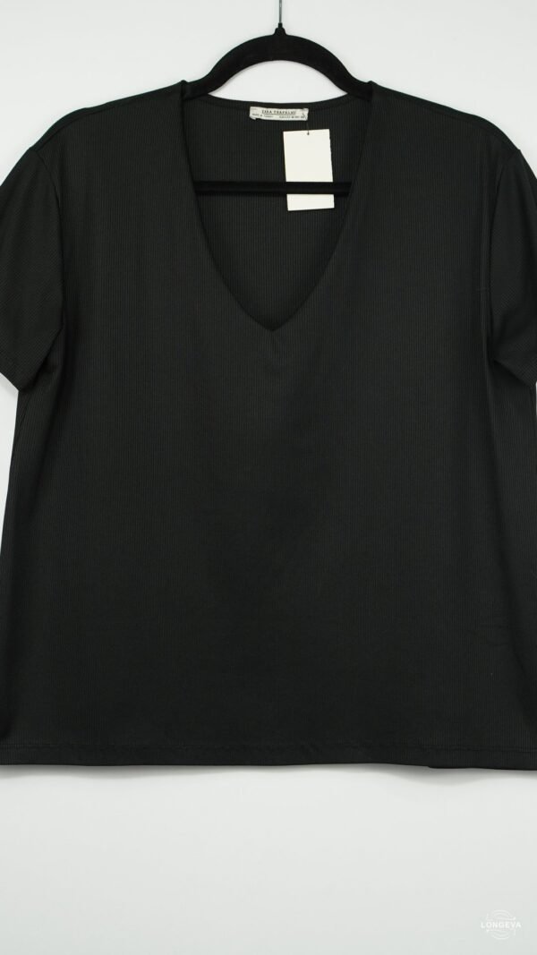 BLUSA ZARA TRAFALUC M NEGRO LISA