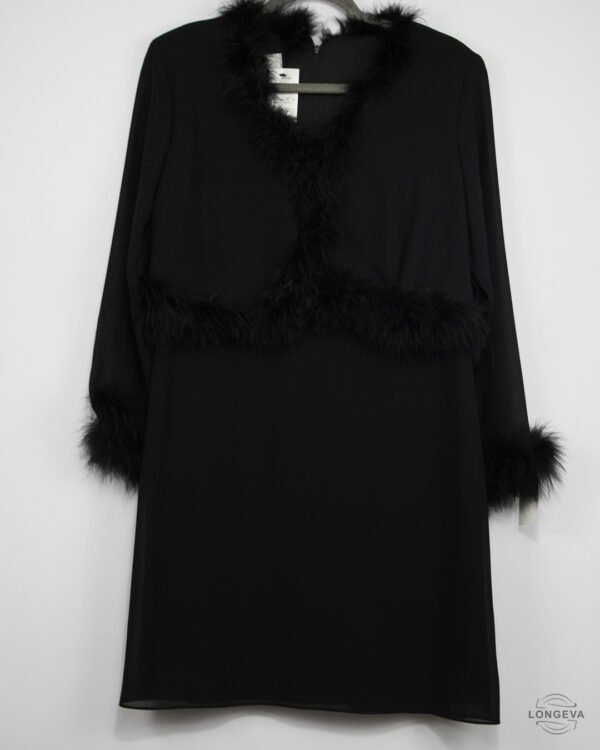 VESTIDO PATRA 6 NEGRO AFELPADO