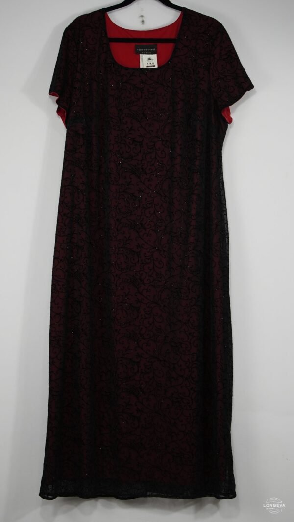 VESTIDO CONNECTED 24 ROJO BORDADO