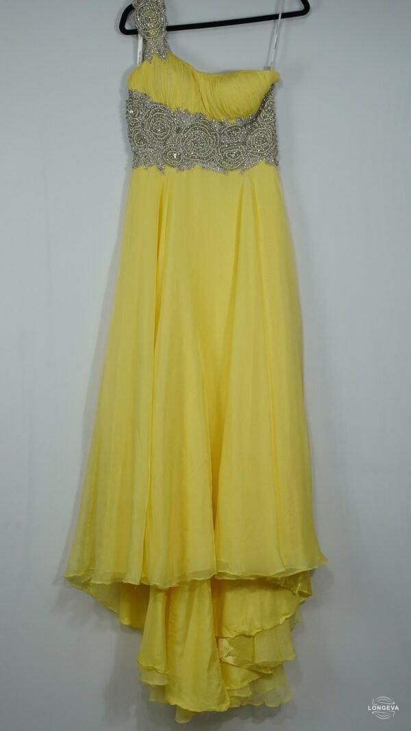 VESTIDO SHERRIHILL 8 AMARILLO BRILLOS