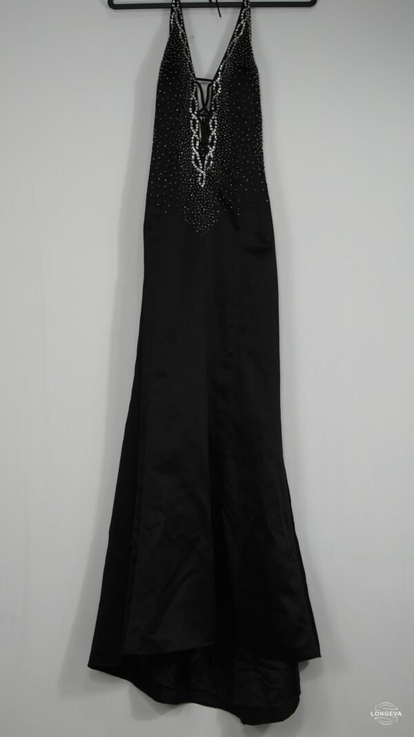 VESTIDO DAVE & JOHNNY S NEGRO BRILLOS