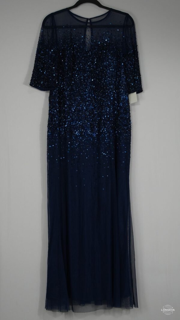VESTIDO ADDRIANA PAPPELL 14 AZUL BRILLOS