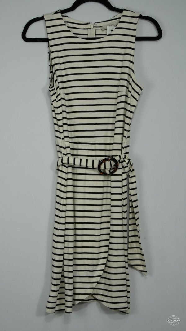 VESTIDO LOFT 4 BLANCO RAYAS