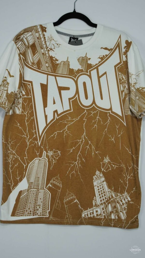 PLAYERA TAPOUT XL BLANCO LOGO