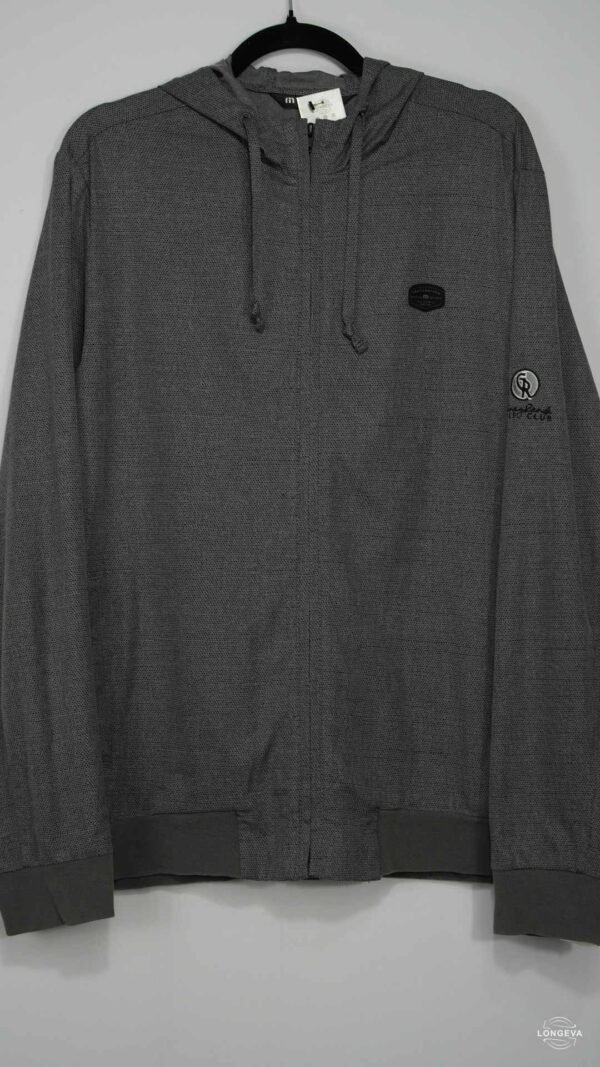 SUDADERA TRAVIS MATHEW M GRIS MONOGRAMA