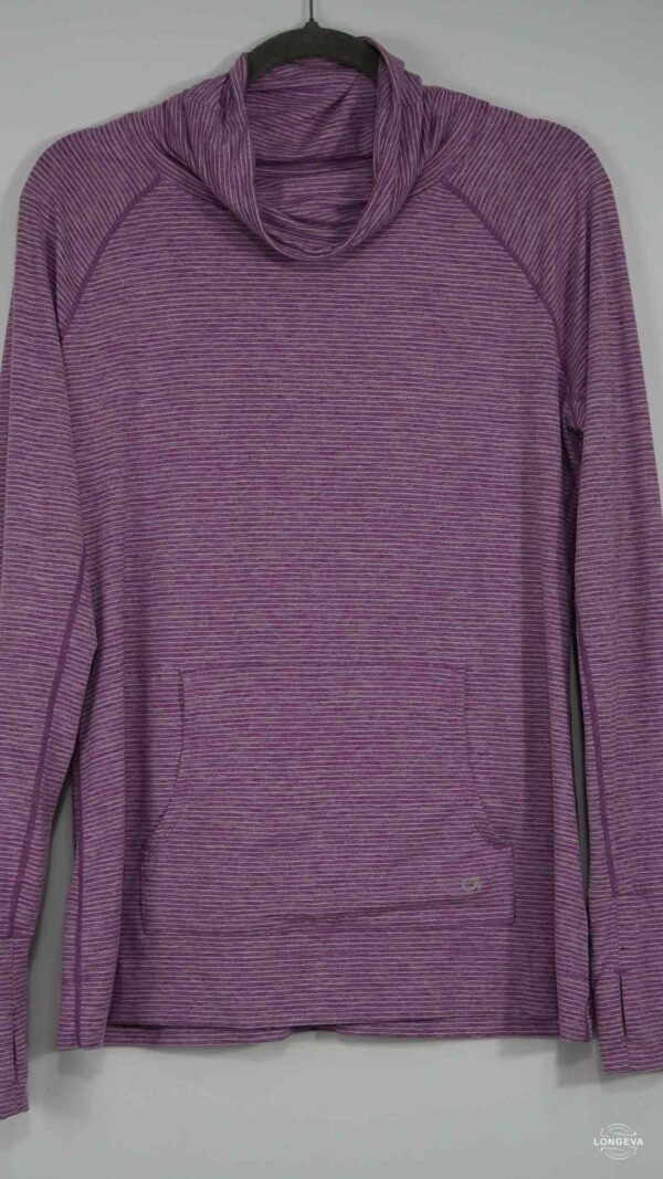 SUDADERA GAP L MORADO RAYAS