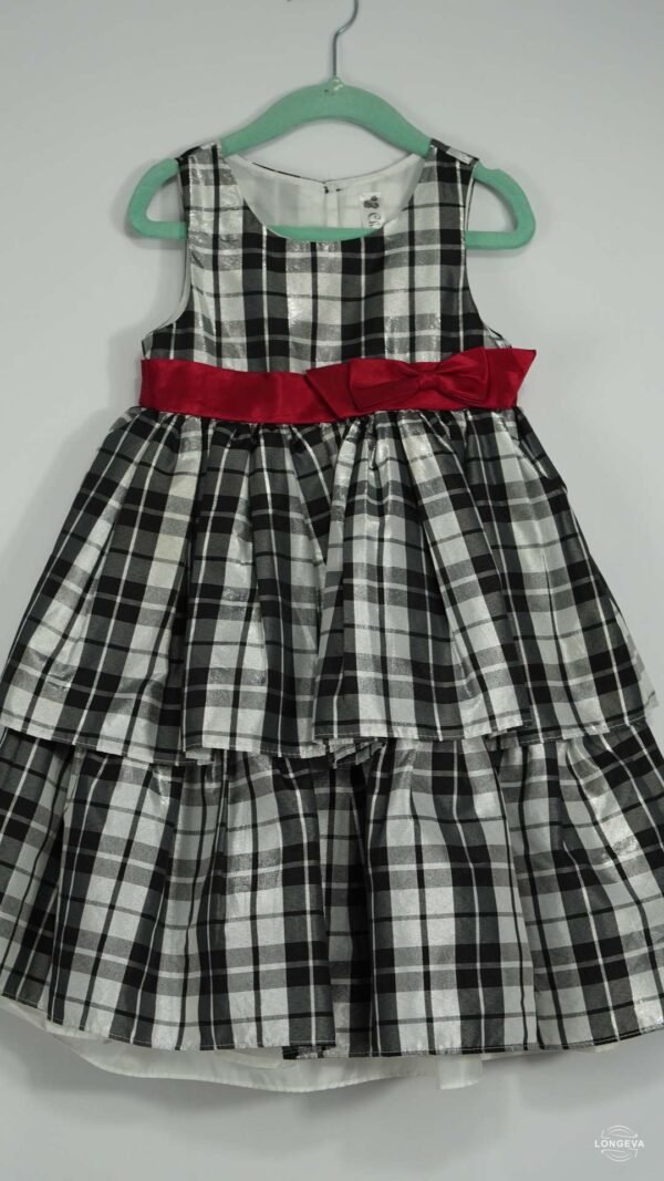 VESTIDO CHEROKEE 4T NEGRO CUADROS