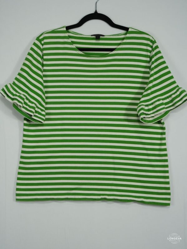 BLUSA J. CREW XL VERDE RAYAS