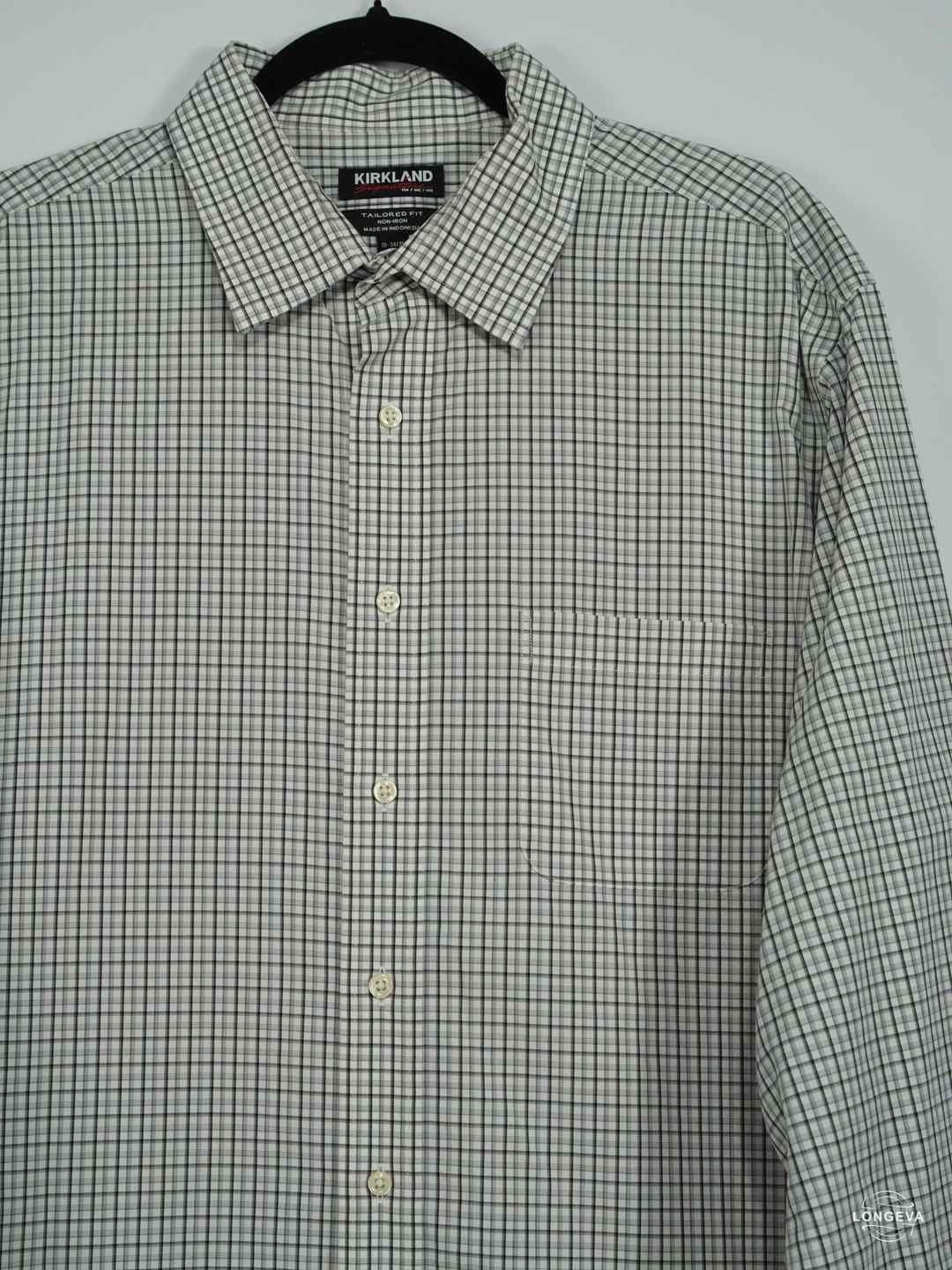 CAMISA KIRKLAND 2XL GRIS CUADROS - Image 2