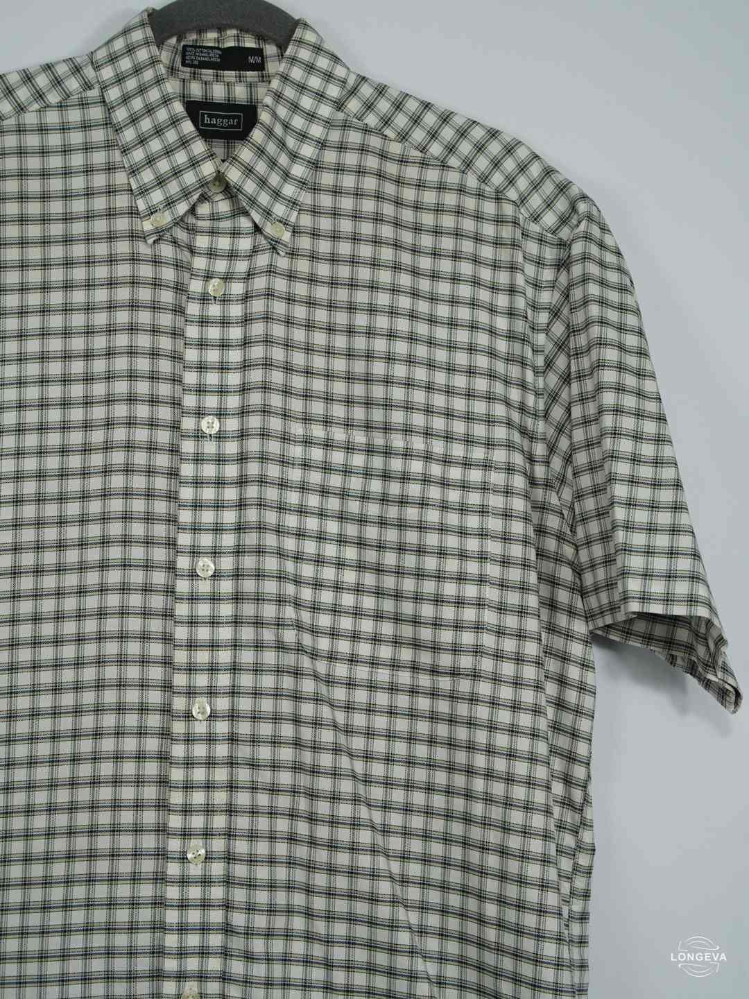 CAMISA HAGGAR M BEIGE CUADROS - Image 2
