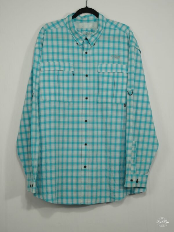 CAMISA SHEELS OUTFITTERS 2XL AZUL CUADROS