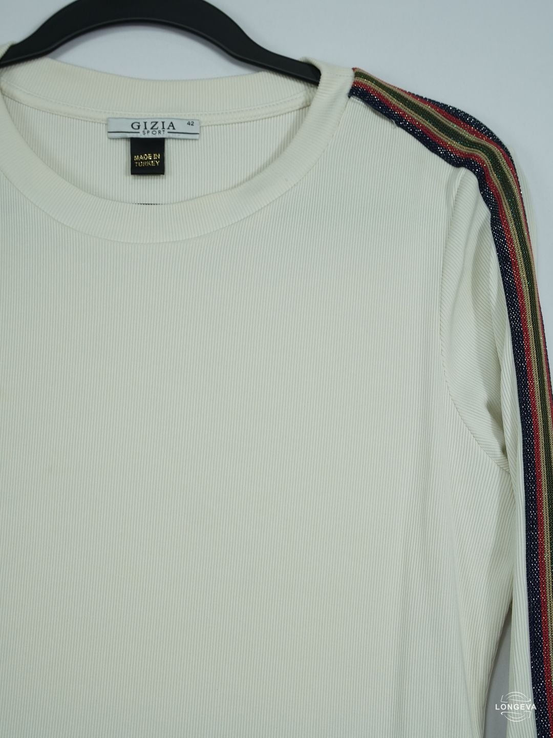 BLUSA GIZIA 42 BEIGE BRILLOS - Image 2