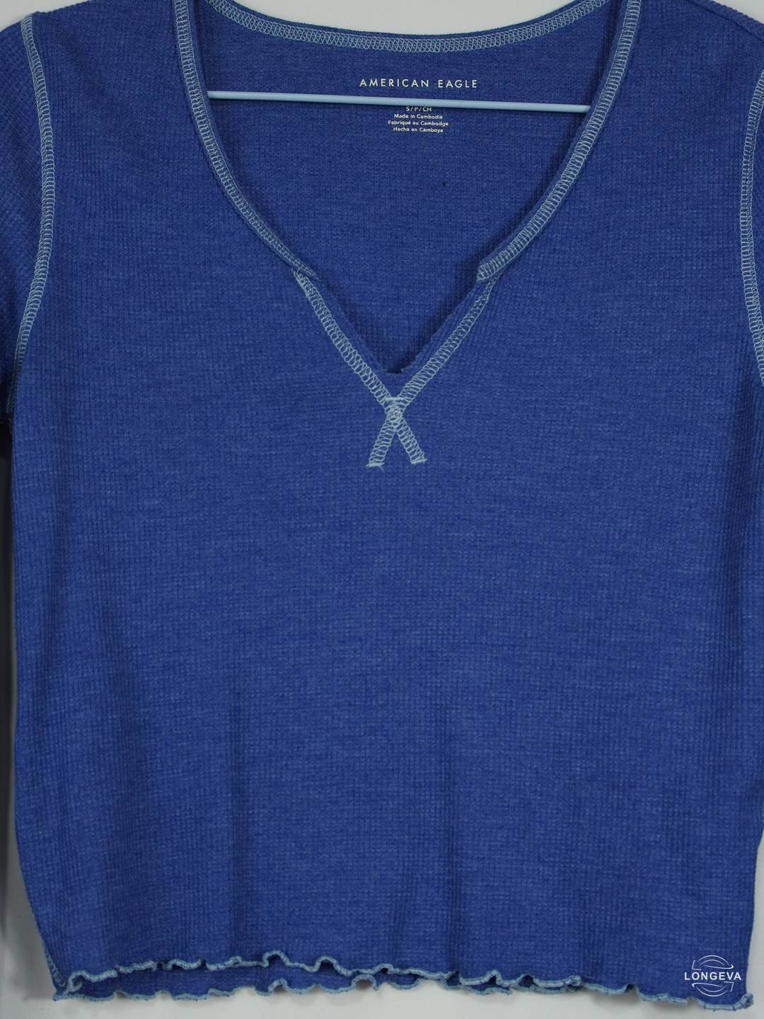 BLUSA AMERICAN EAGLE S AZUL LISA - Image 2