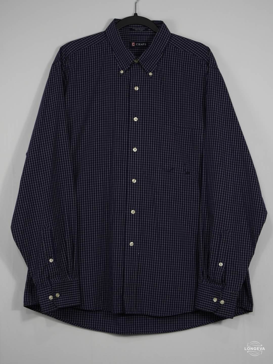 CAMISA CHAPS XL AZUL CUADROS