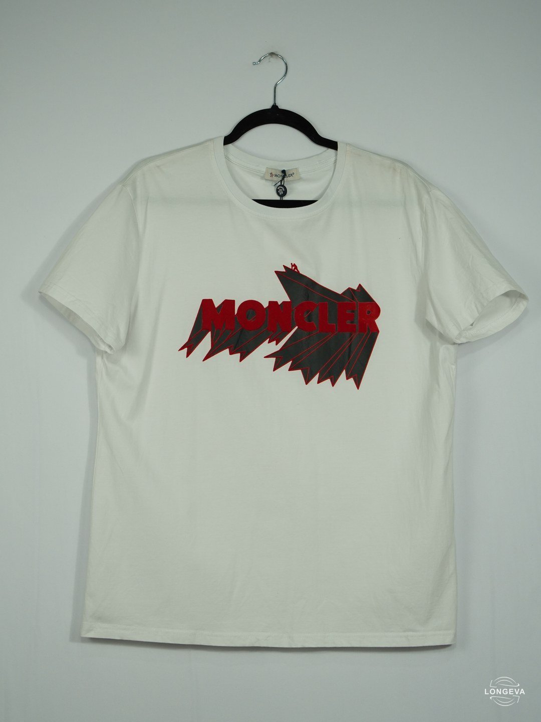 PLAYERA MONCLER 2XL BLANCO LOGO