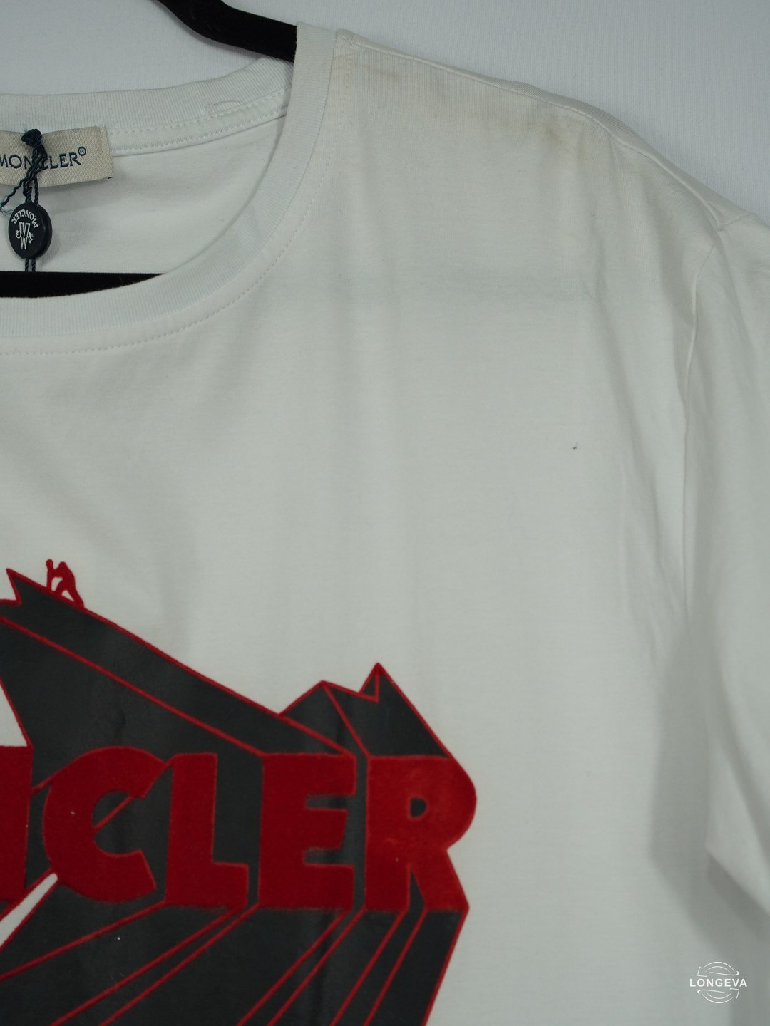 PLAYERA MONCLER 2XL BLANCO LOGO - Image 2