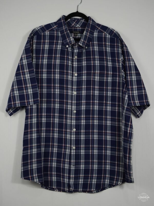 CAMISA GEORGE 3XL AZUL CUADROS