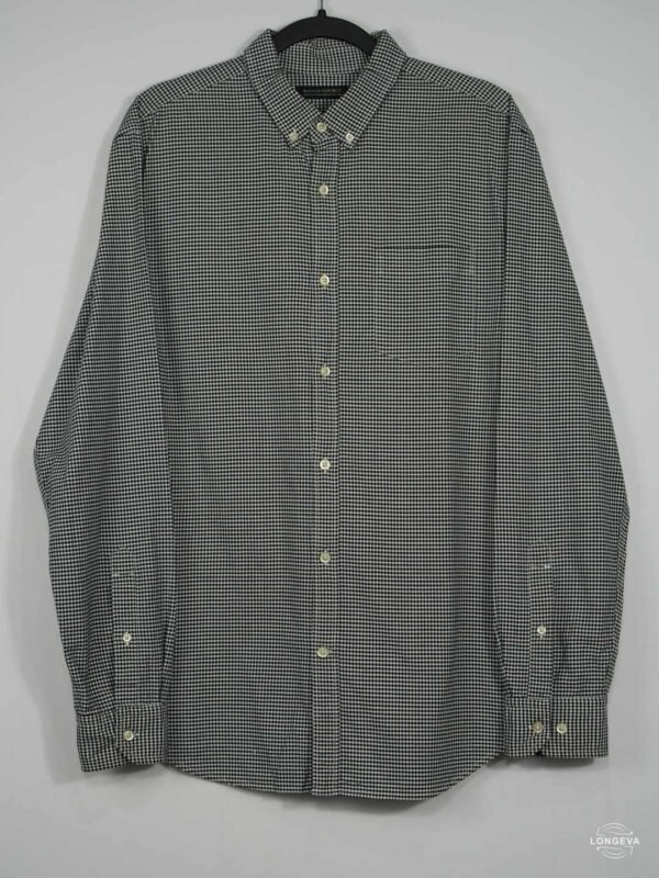 CAMISA BANANA REPUBLIC L NEGRO CUADROS