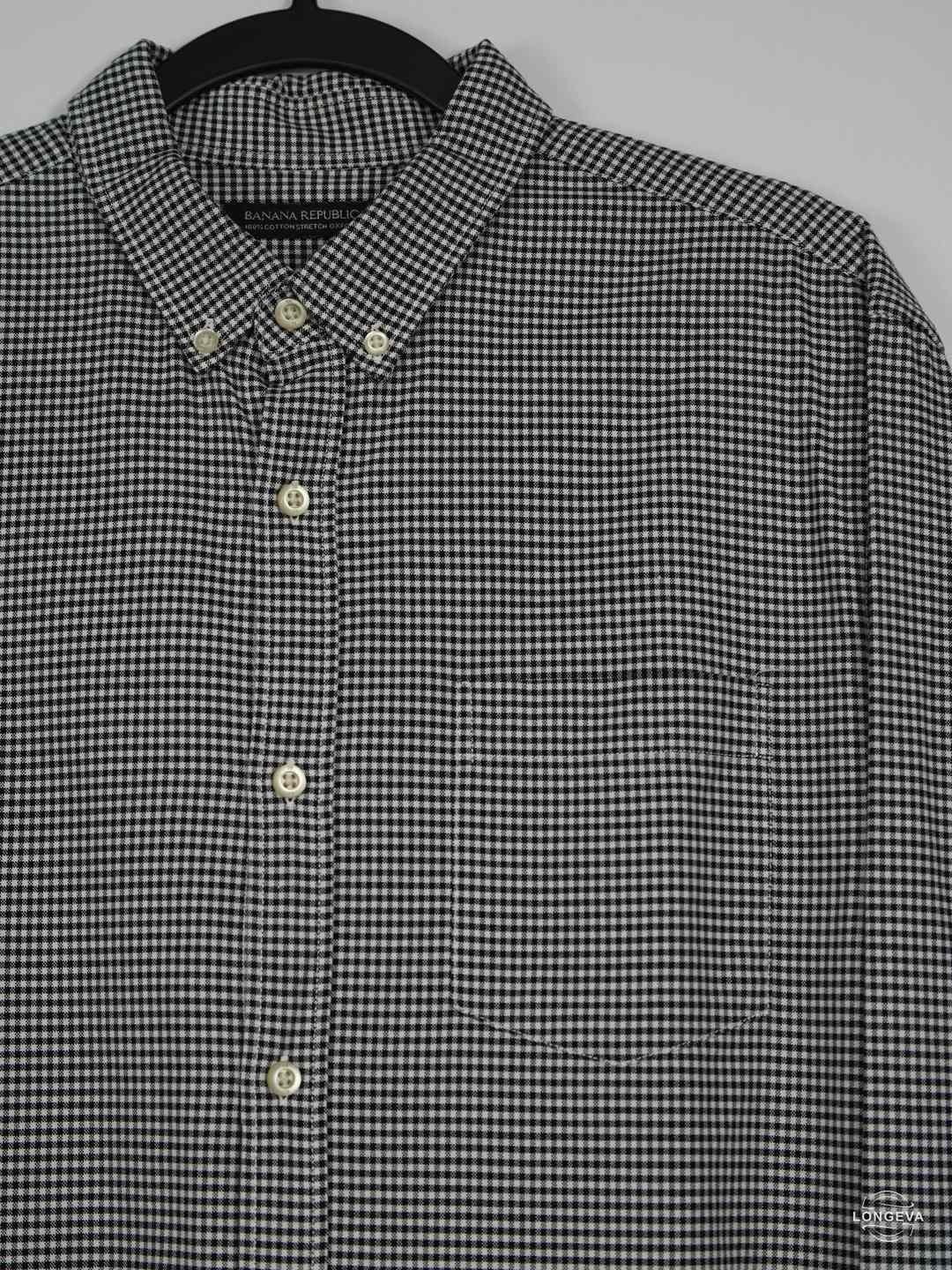 CAMISA BANANA REPUBLIC L NEGRO CUADROS - Image 2
