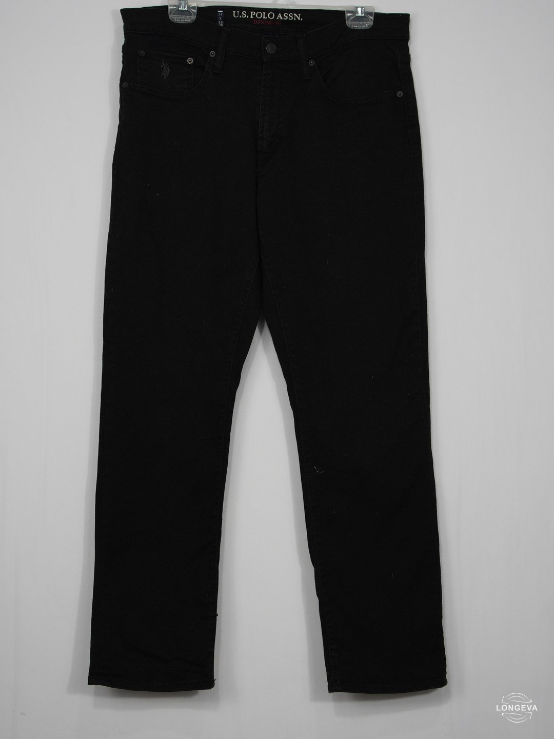 PANTALON MEZCLILLA U.S. POLO ASSN. 34X30 NEGRO LISA