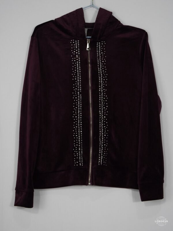 SUDADERA LARK+GREY M MORADO TERCIOPELO