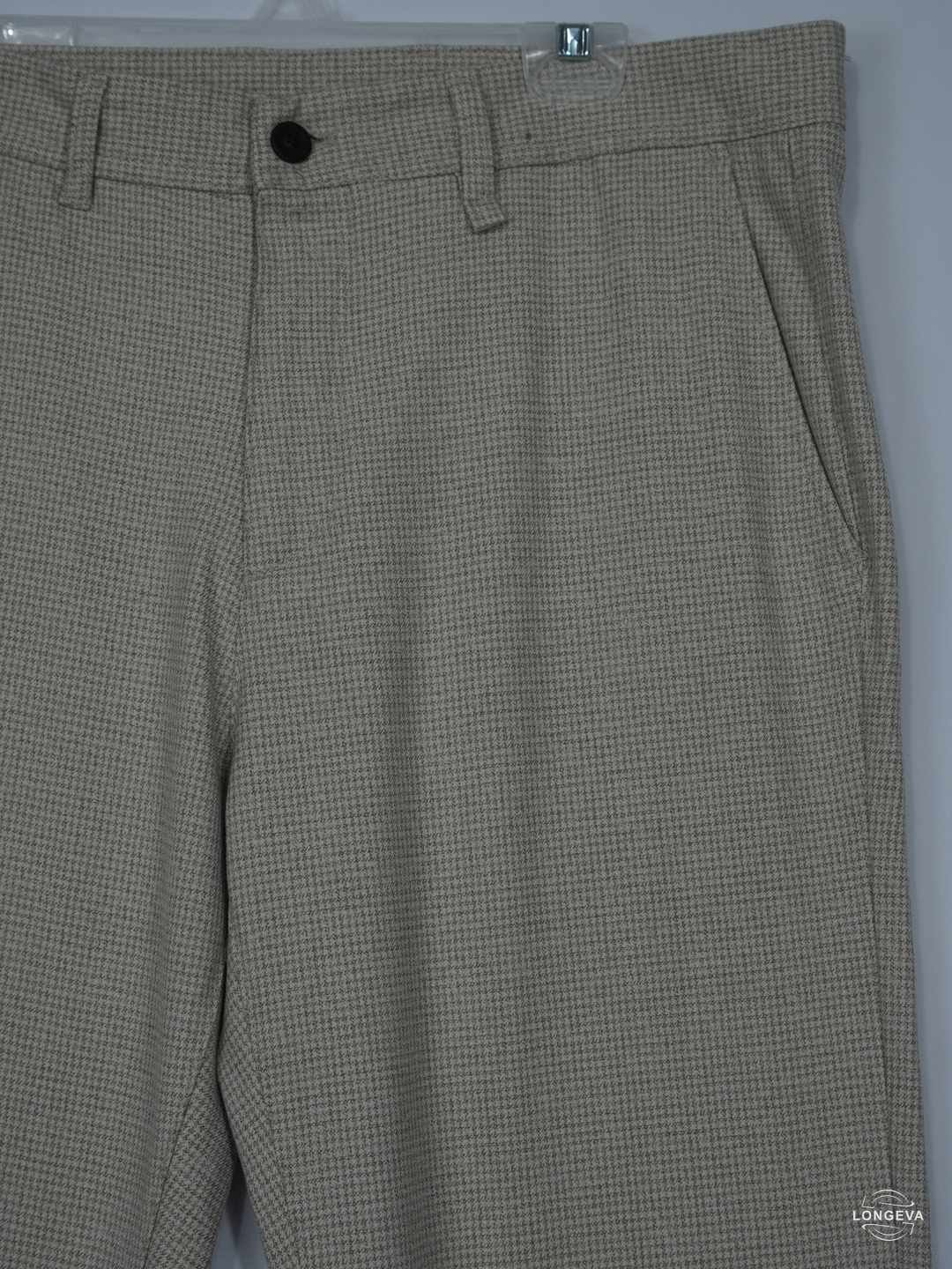 PANTALON CASUAL ZARA 34 BEIGE CUADROS - Image 2