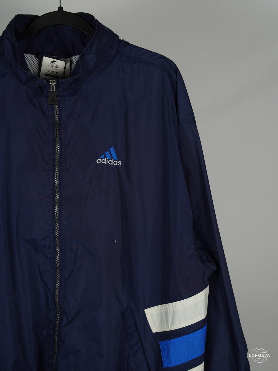 ROMPEVIENTO ADIDAS | AZUL/BLANCO | LOGO | XL - Image 2