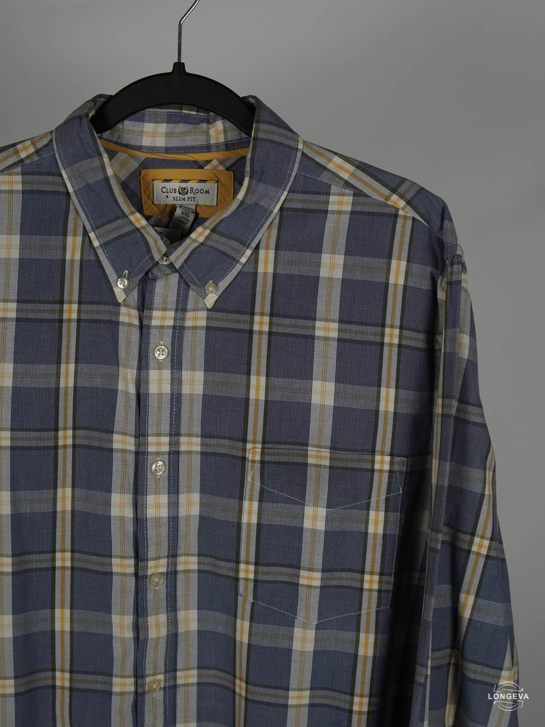 CAMISA CLUB ROOM | AZUL | CUADROS | XXL - Image 2