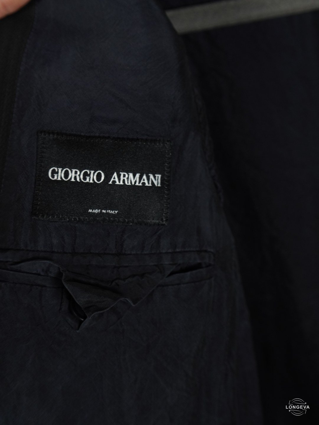 SACO GIRGIO ARMANI | NEGRO | LISO | 48R - Imagen 2