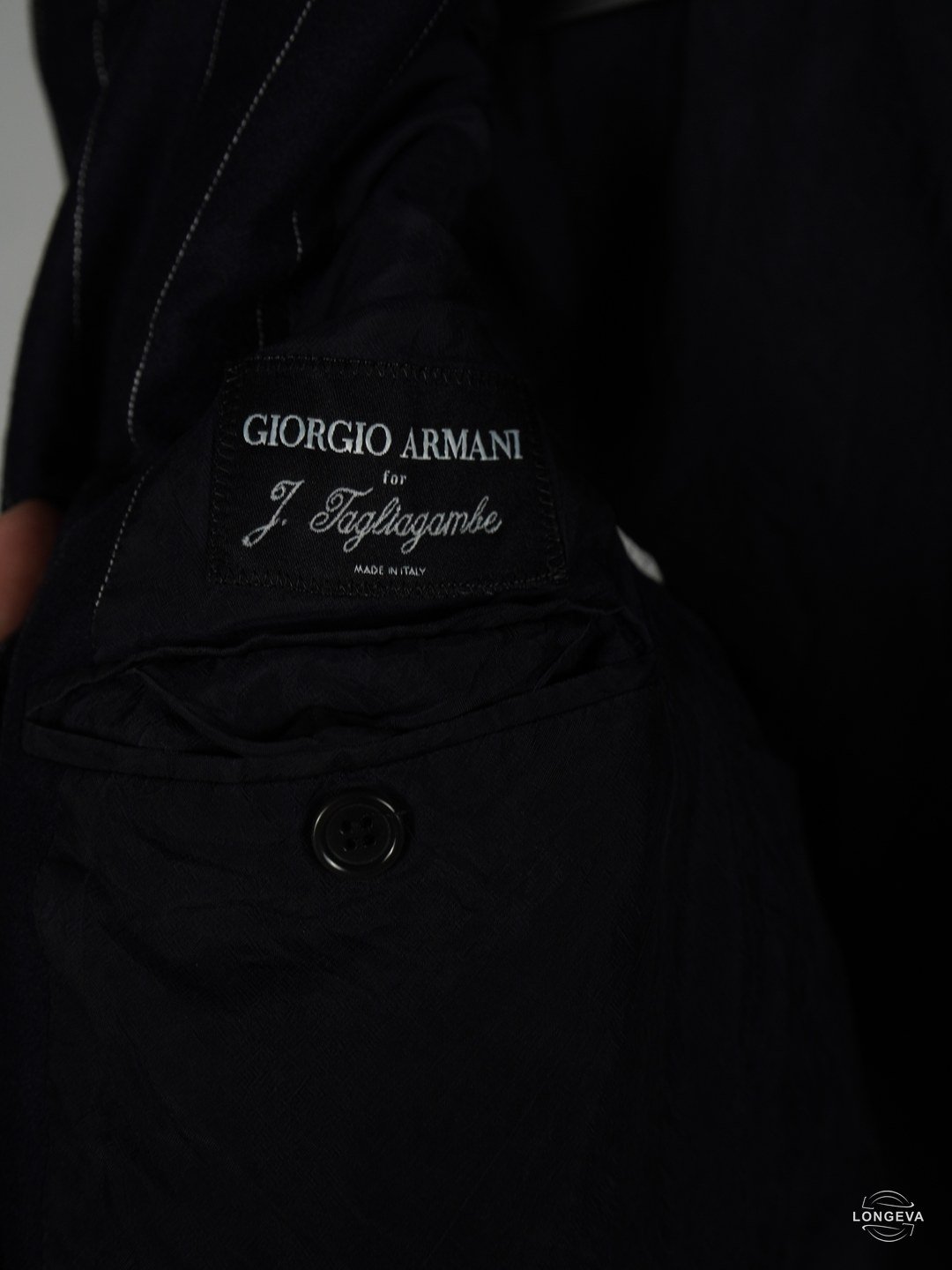 SACO GIRGIO ARMANI | AZUL/BLANCO | RALLAS | 48R - Imagen 2