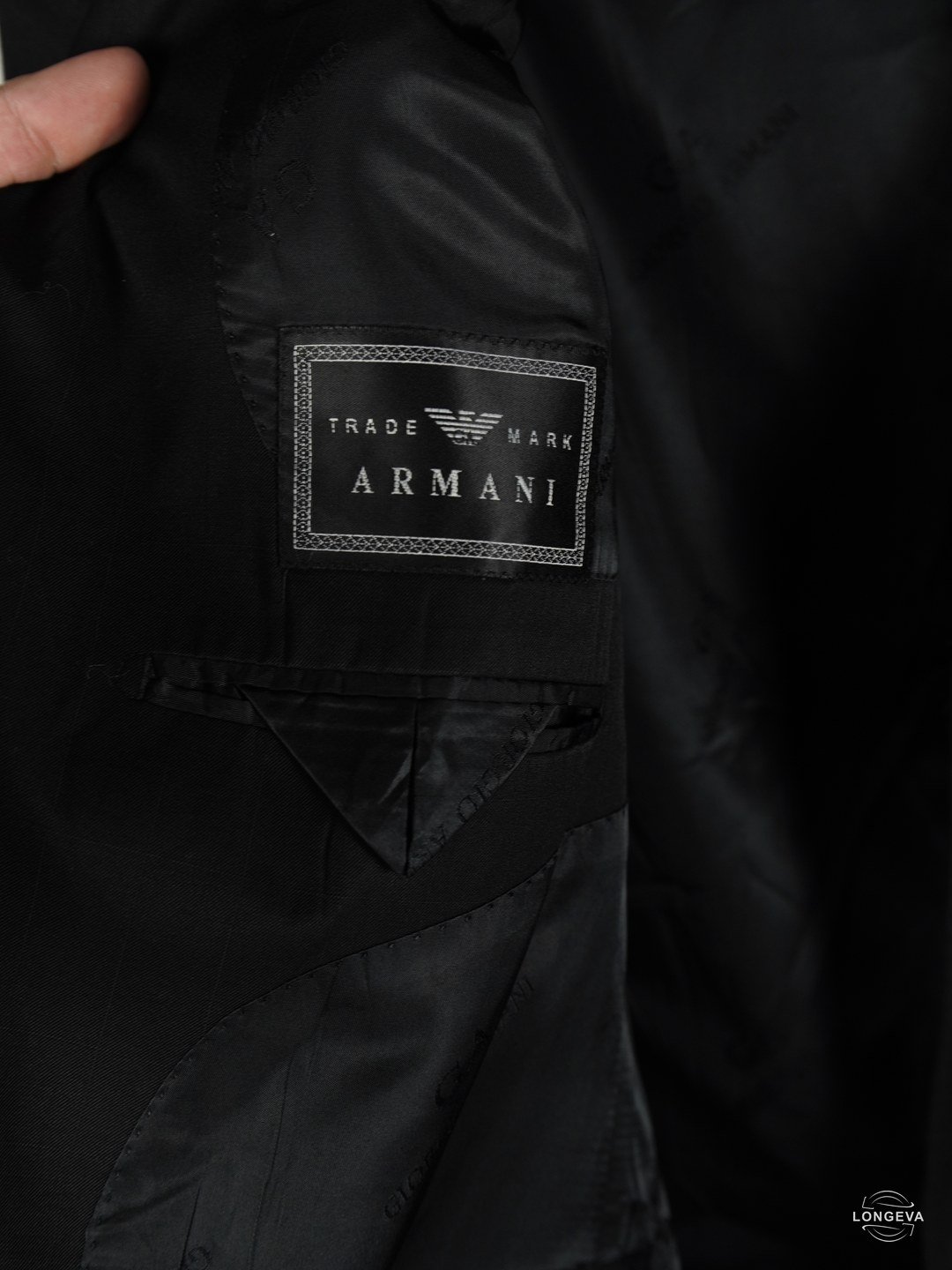 SACO ARMANI | NEGRO | LISO | 50 - Imagen 2