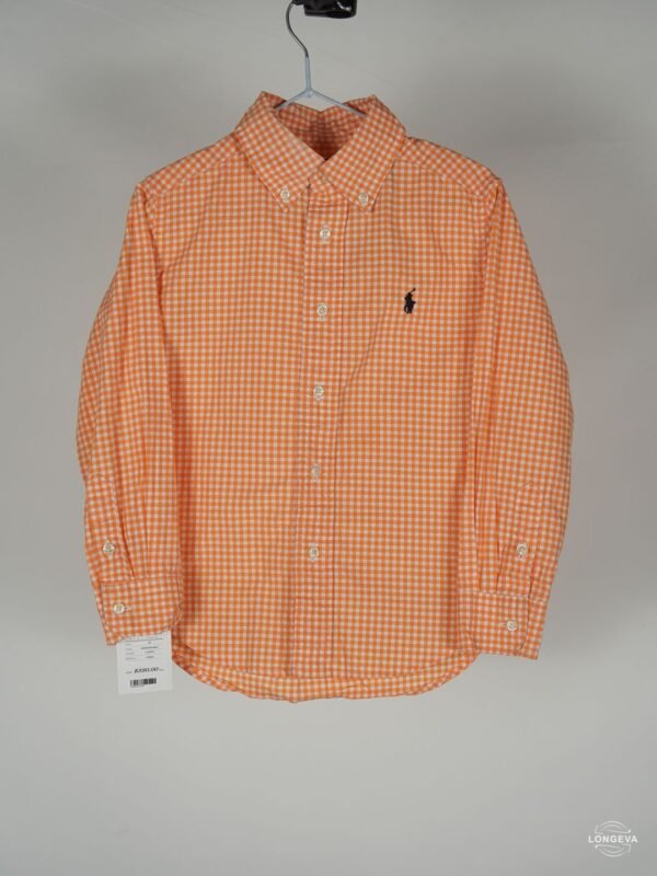 CAMISA RALPH LAUREN | NARANJA/BLANCO | CUADROS | XS