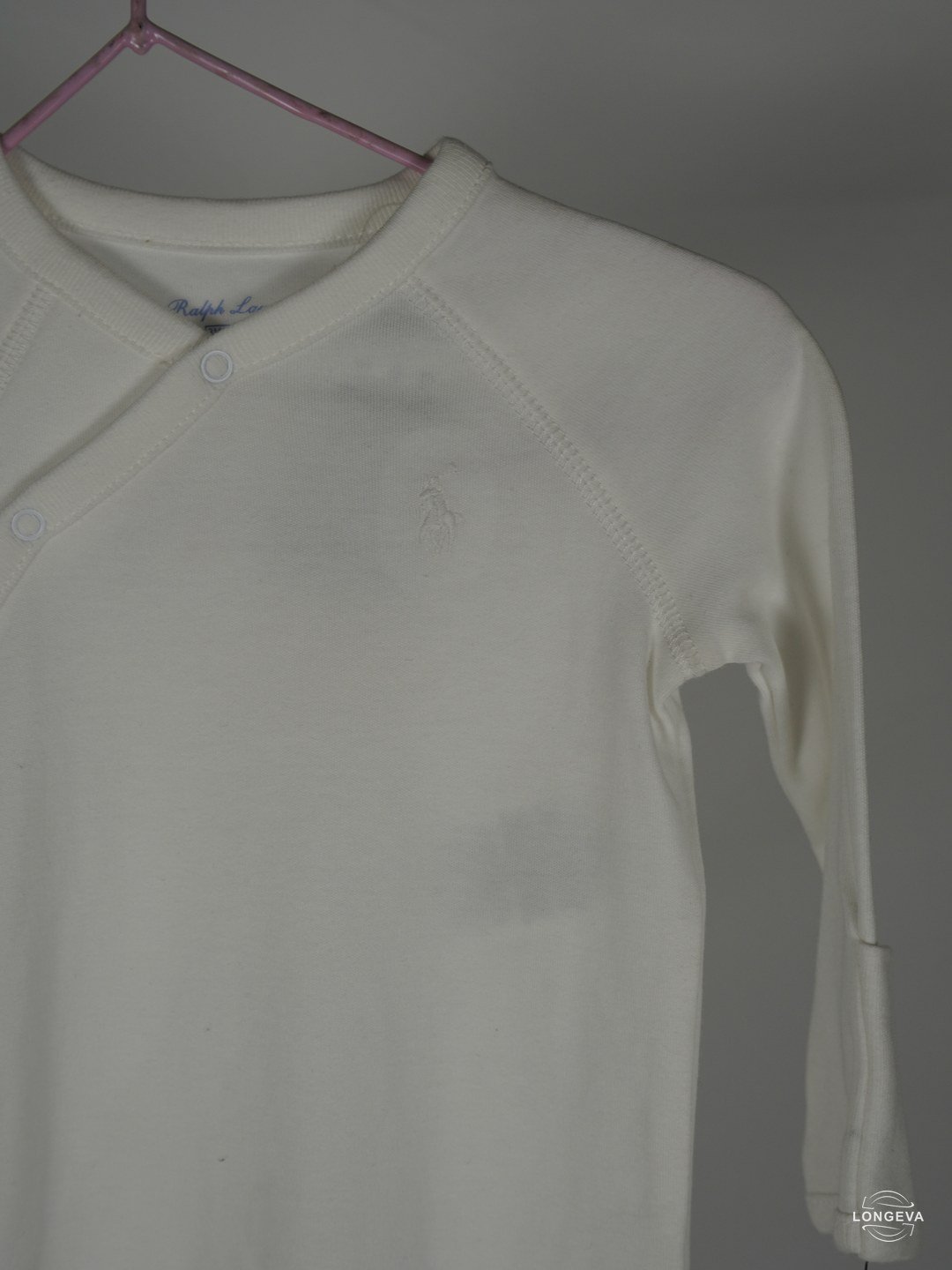 MAMELUCO RALPH LAUREN | BLANCO | LISO | 3M - Imagen 2