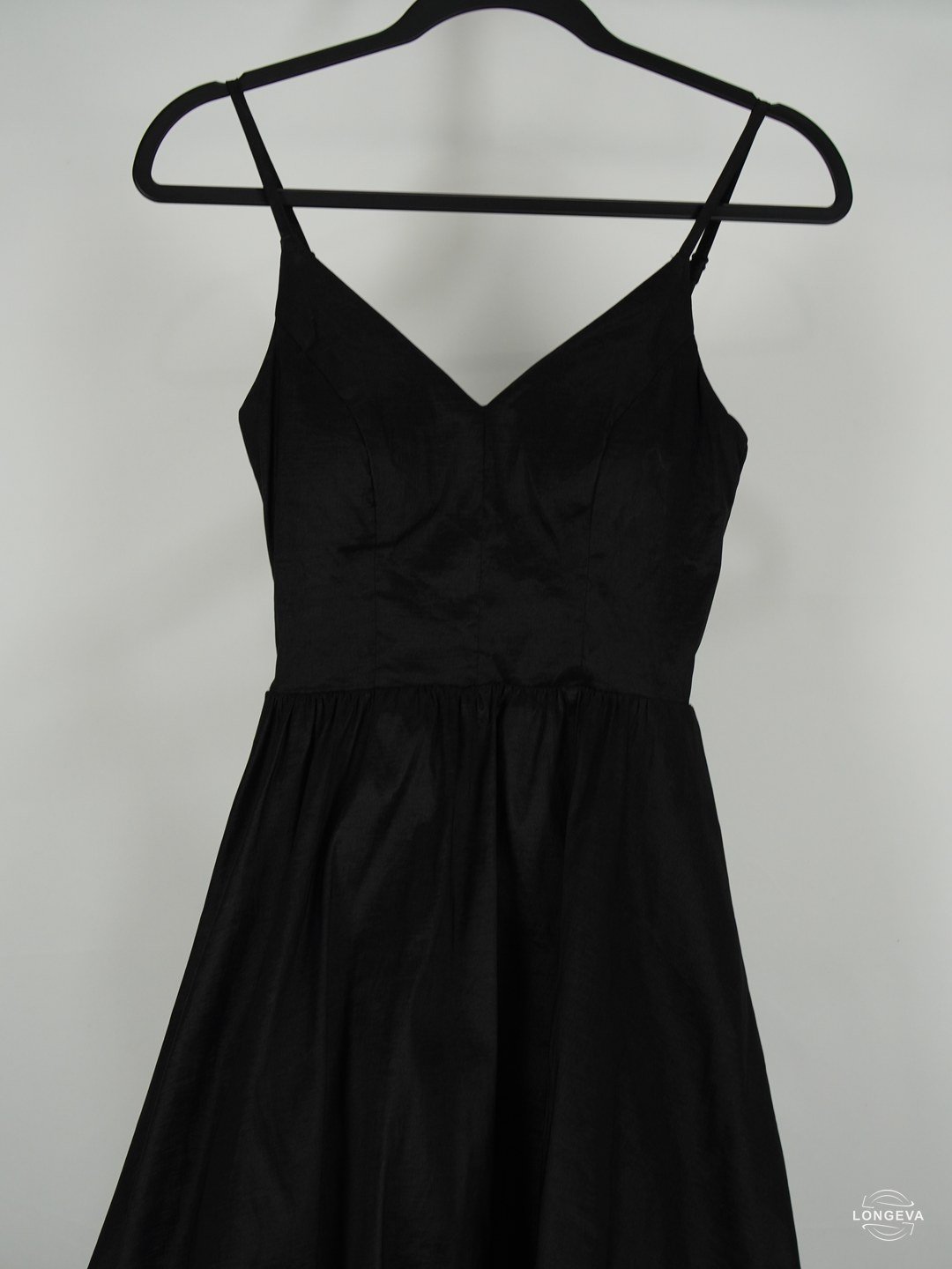 VESTIDO B SMART | NEGRO | LISO | 3/4 - Imagen 2
