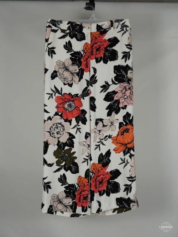 PANTALON ANN TAYLOR | BLANCO/NEGRO | FLORES | 4