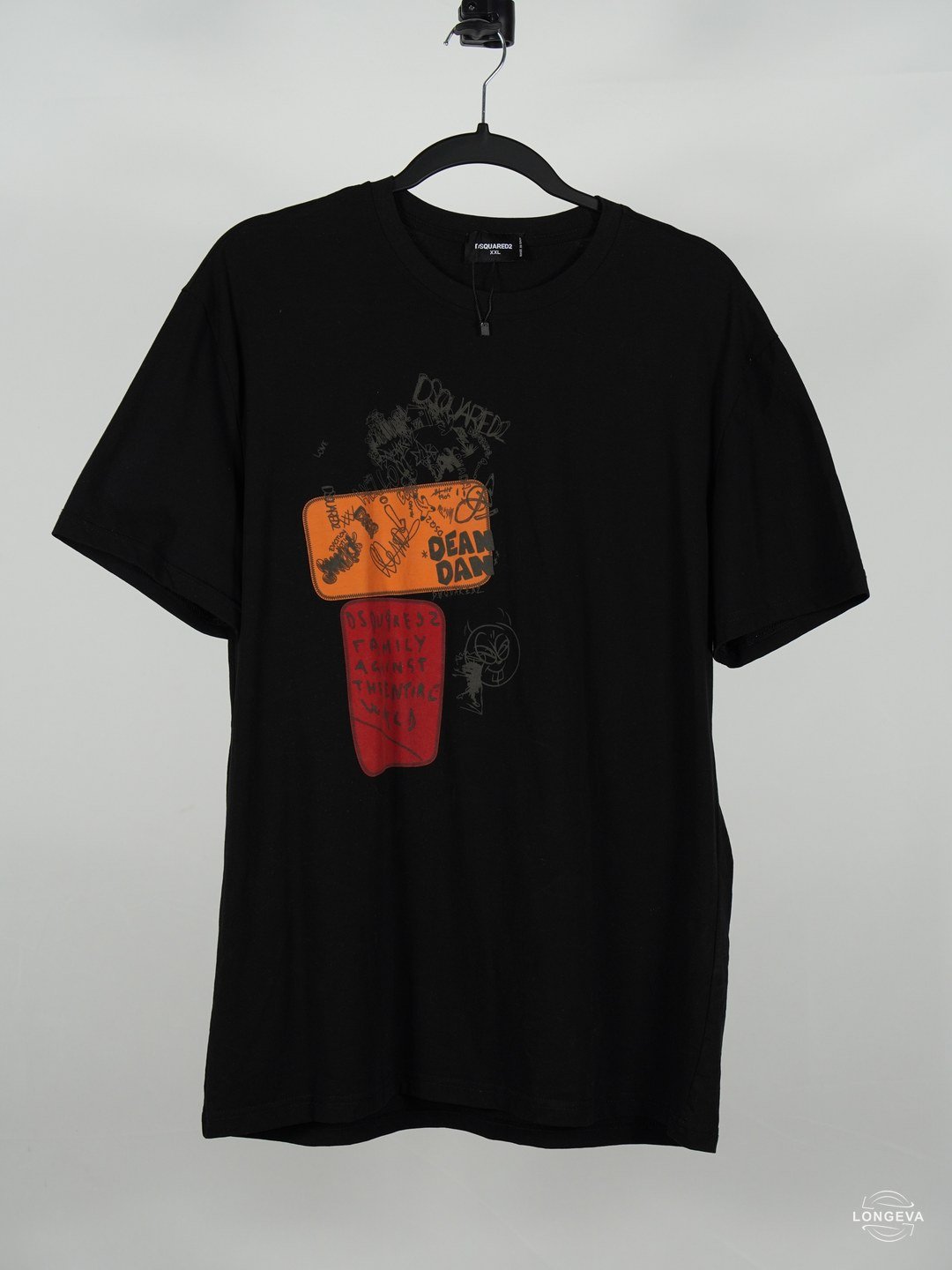 PLAYERA DSQUARED2 | NEGRO | LISO/LOGO | 2XL