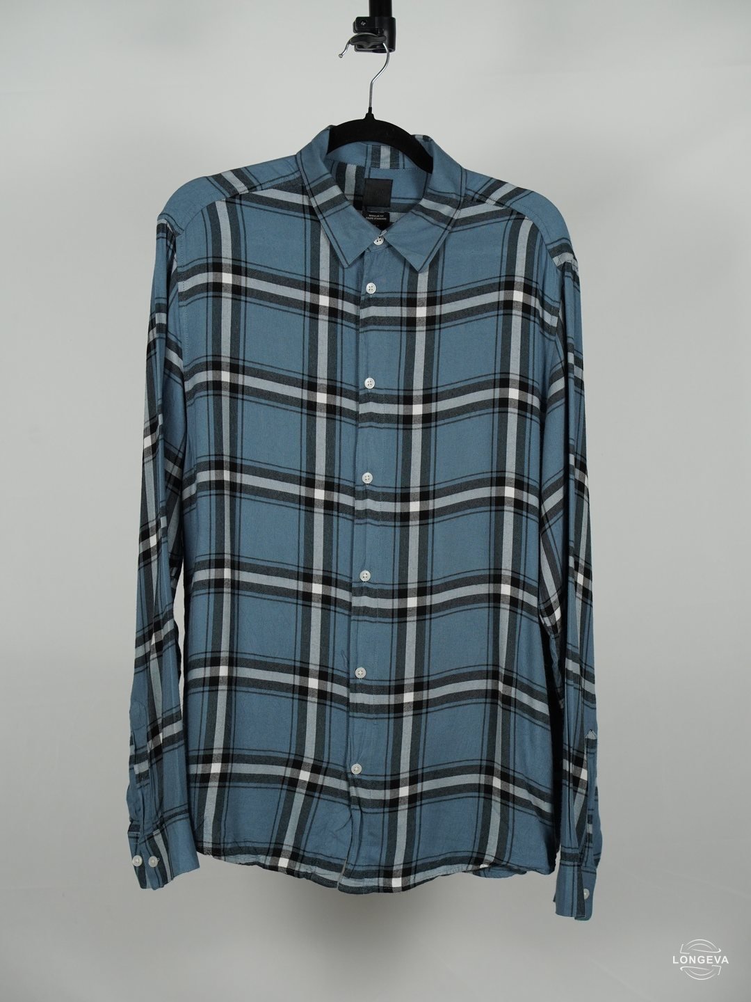 CAMISA H&M | AZUL/NEGRO | CUADROS | M