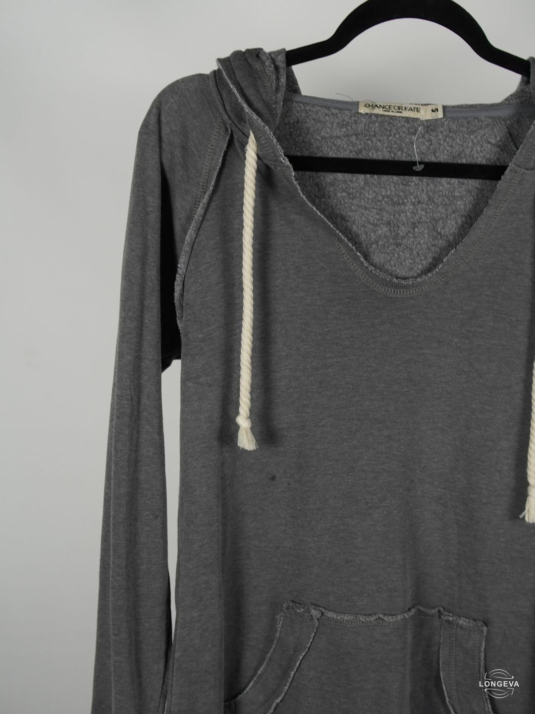 SUDADERA CHANCE OR FATE | GRIS | LISO | S - Imagen 2
