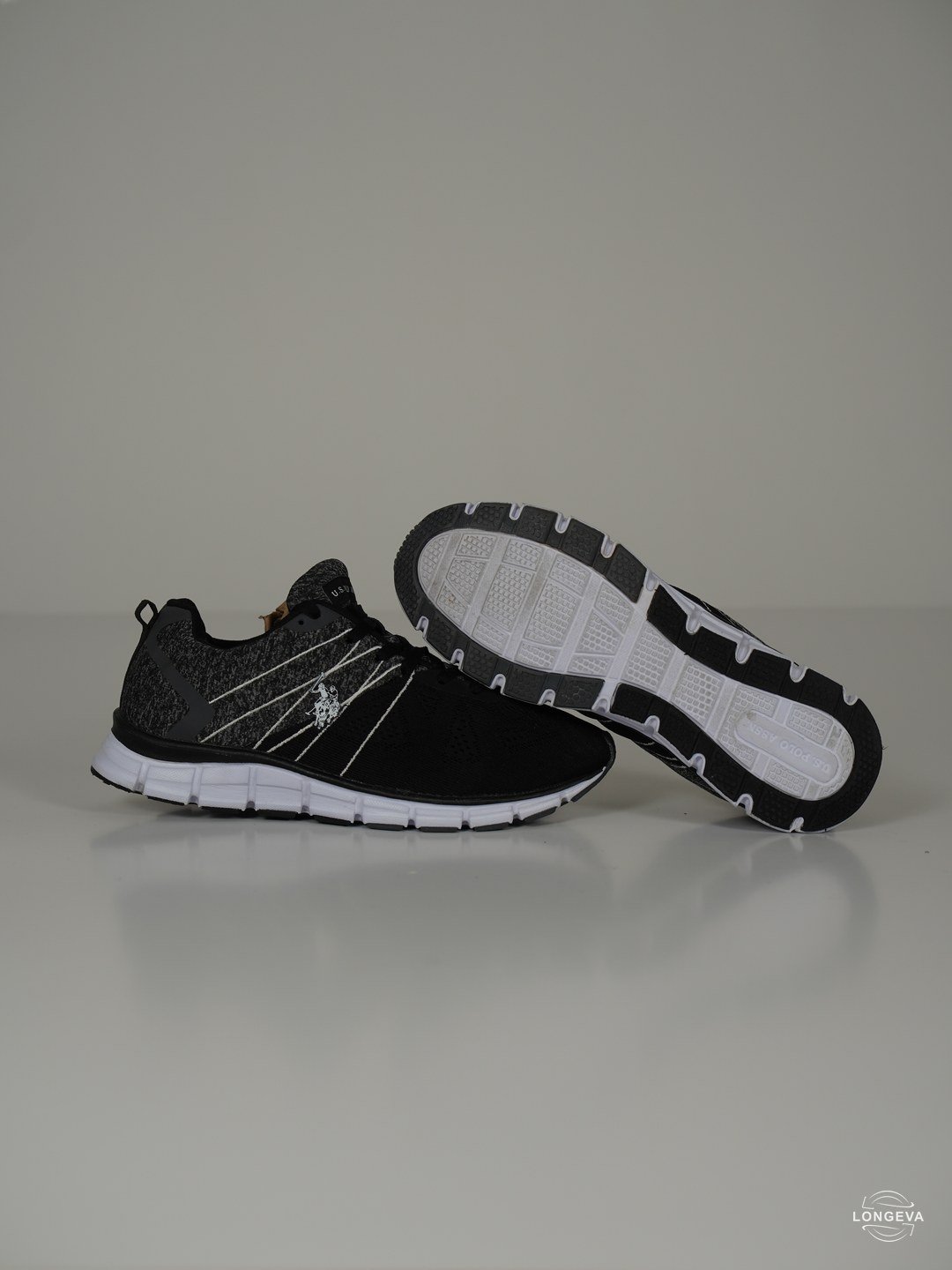 TENIS U.S. POLO ASSN. | GRIS/NEGRO | LISO | 25 CM - Imagen 2