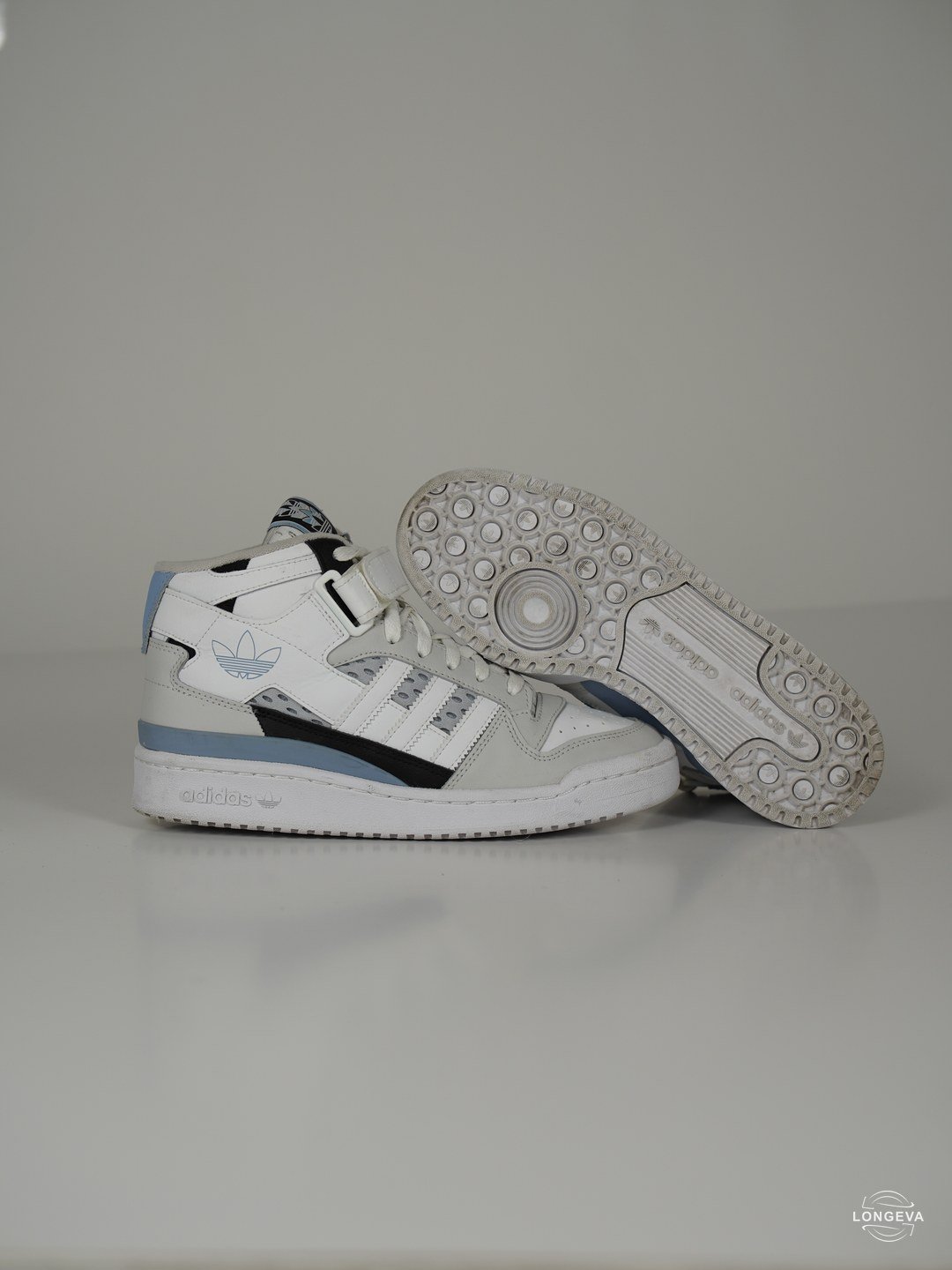 TENIS ADIDAS | BLANCO/AZUL | FORUM MID | 25 CM - Imagen 2